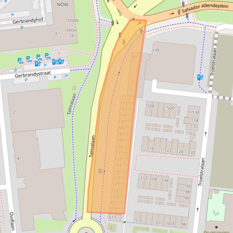 Kaart van postcodegebied 3515CX.