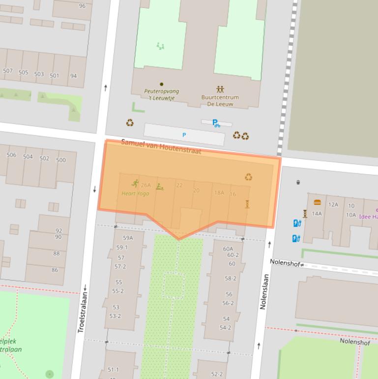 Kaart van postcodegebied 3515EB.