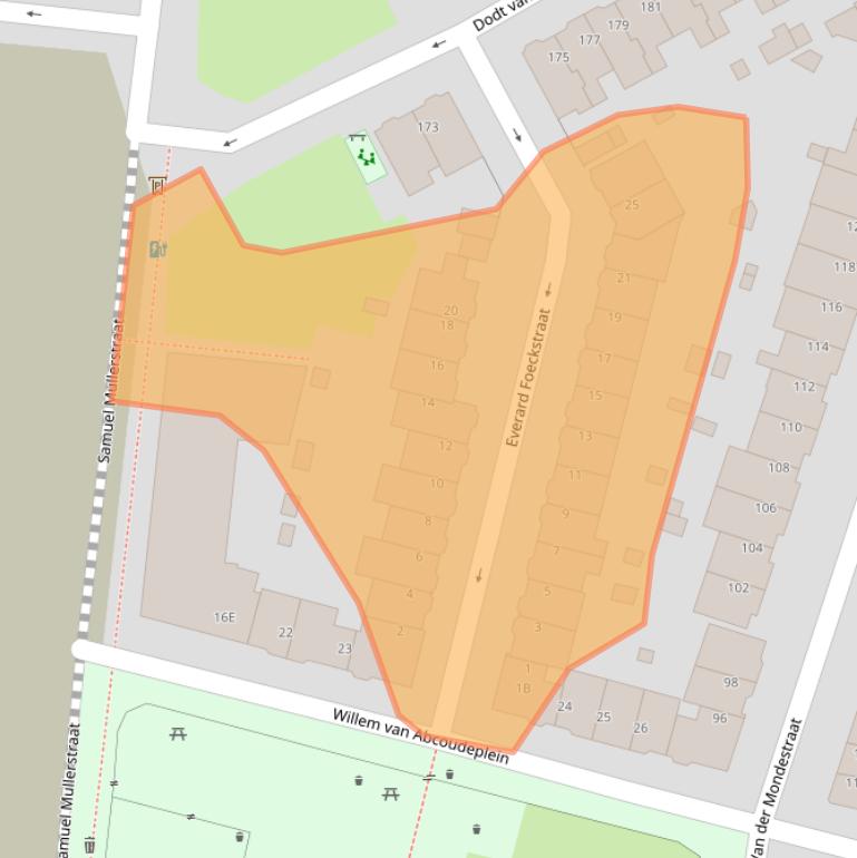 Kaart van postcodegebied 3515ED.