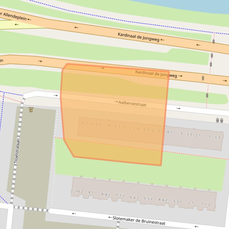 Kaart van postcodegebied 3515EH.