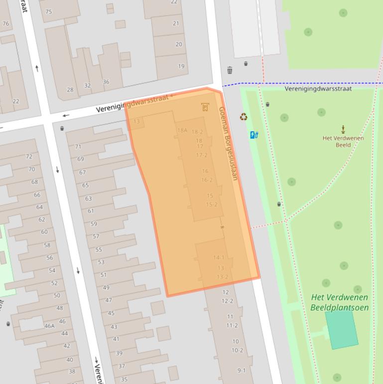 Kaart van postcodegebied 3515ES.