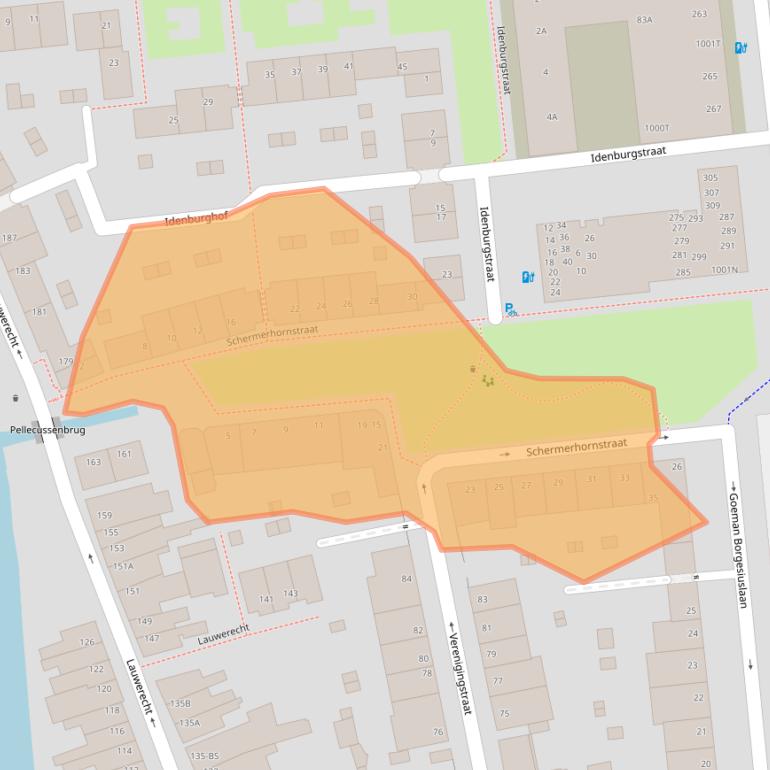 Kaart van postcodegebied 3515GD.