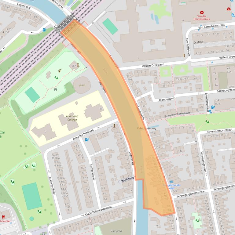 Kaart van postcodegebied 3515GV.