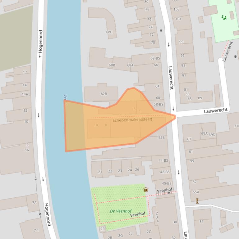 Kaart van postcodegebied 3515GW.