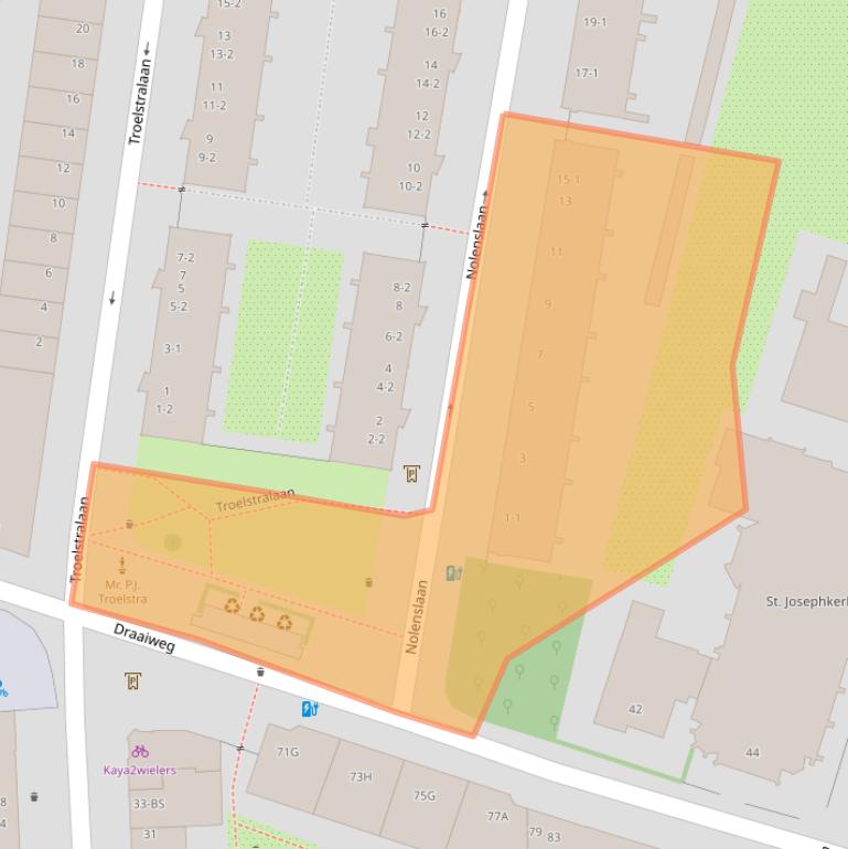 Kaart van postcodegebied 3515VA.