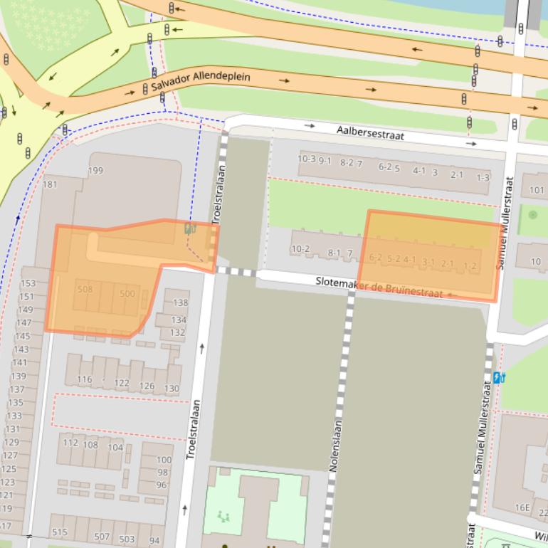 Kaart van postcodegebied 3515VM.