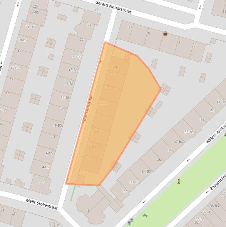Kaart van postcodegebied 3515VS.
