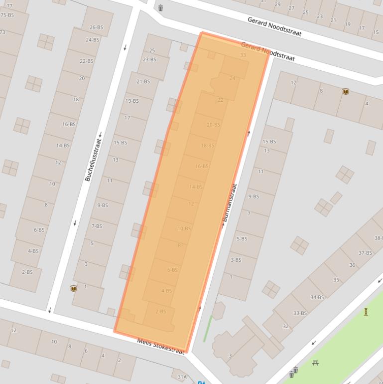 Kaart van postcodegebied 3515VT.