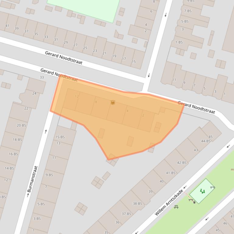 Kaart van postcodegebied 3515VX.