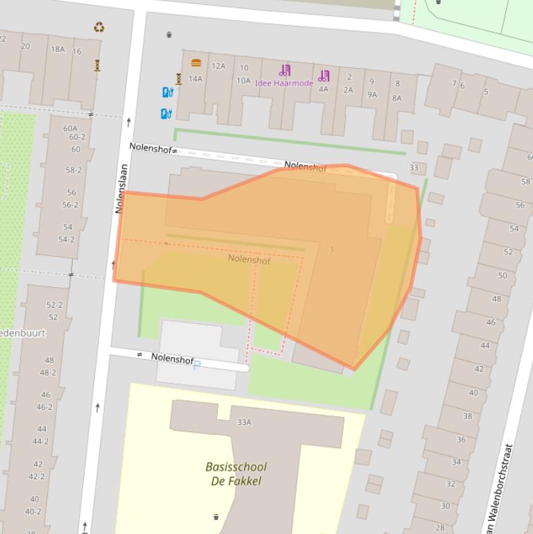 Kaart van postcodegebied 3515VZ.
