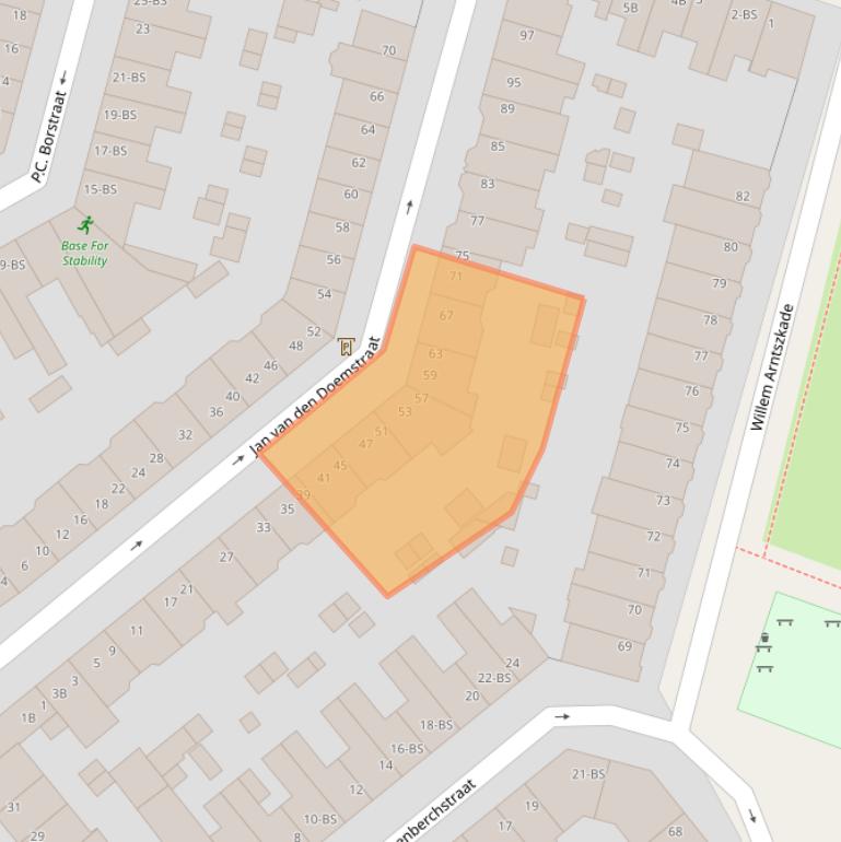 Kaart van postcodegebied 3515XN.