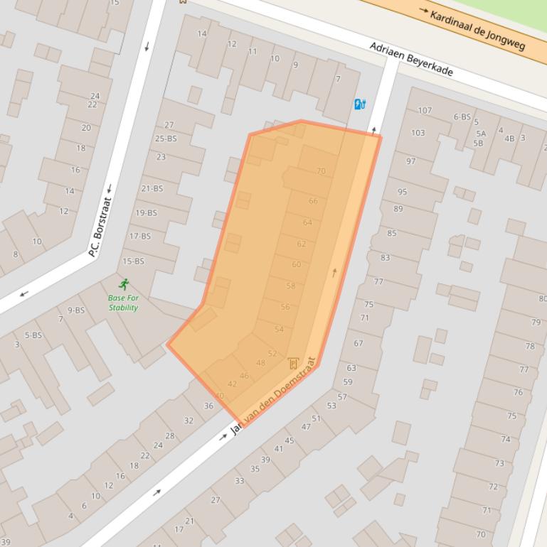 Kaart van postcodegebied 3515XS.