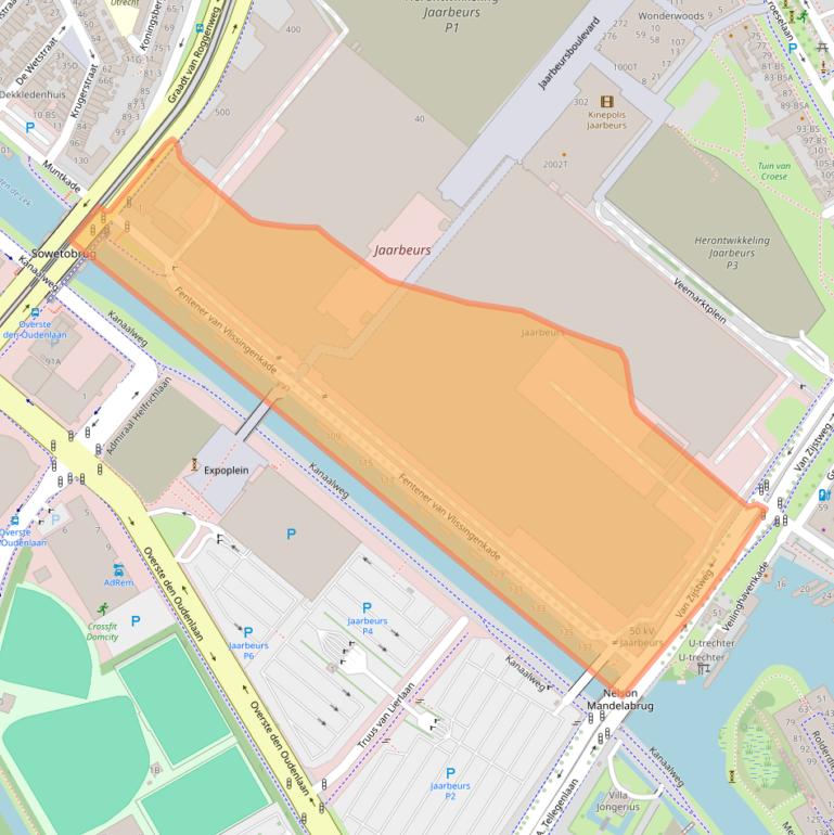Kaart van postcodegebied 3521AA.