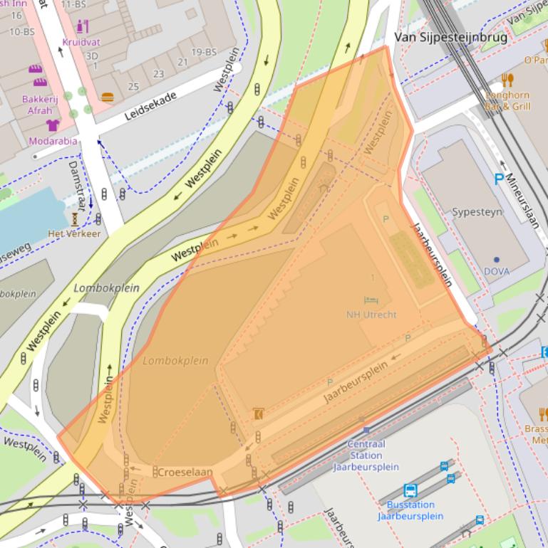 Kaart van postcodegebied 3521AR.