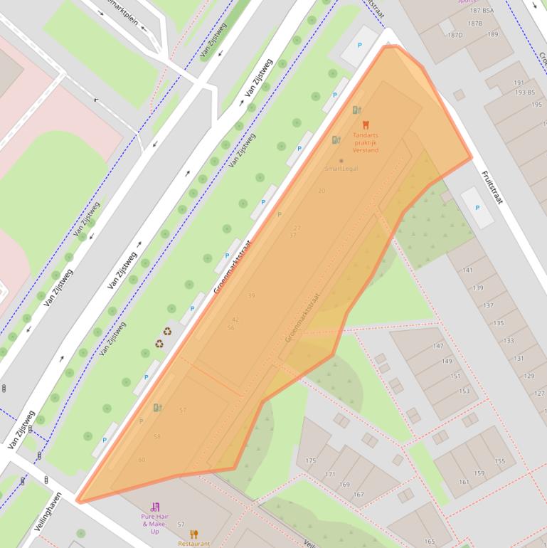 Kaart van postcodegebied 3521AV.