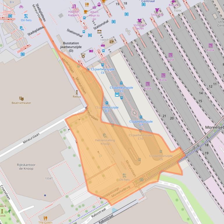 Kaart van postcodegebied 3521AW.