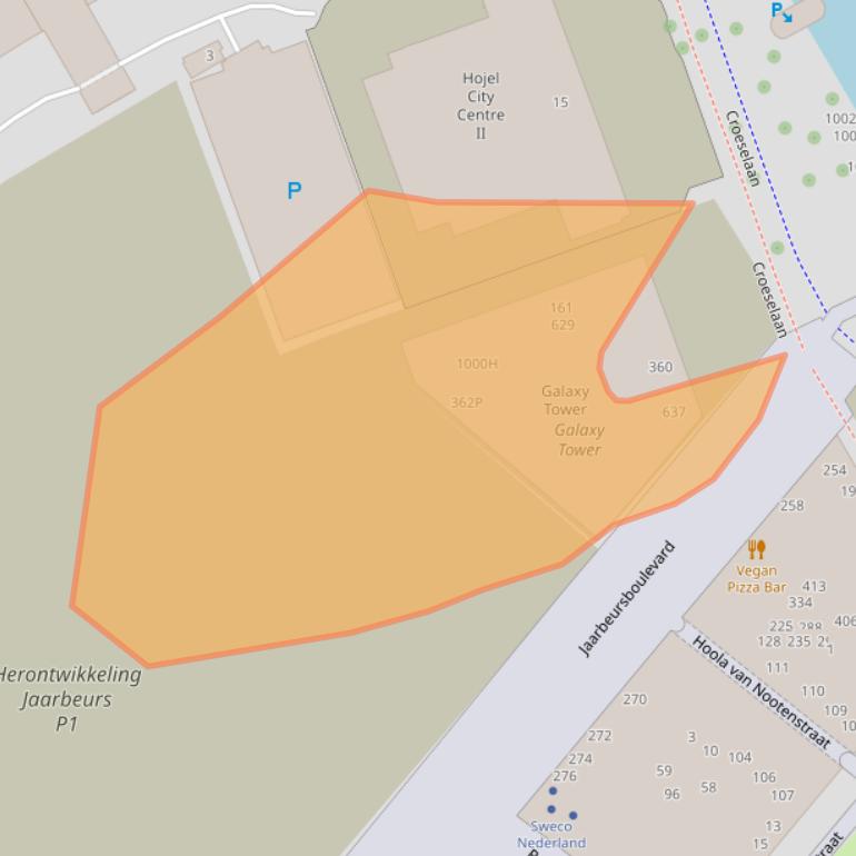 Kaart van postcodegebied 3521BA.