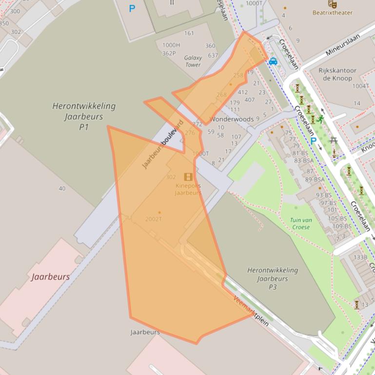 Kaart van postcodegebied 3521BC.