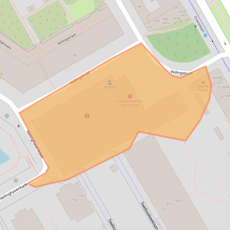 Kaart van postcodegebied 3521BH.