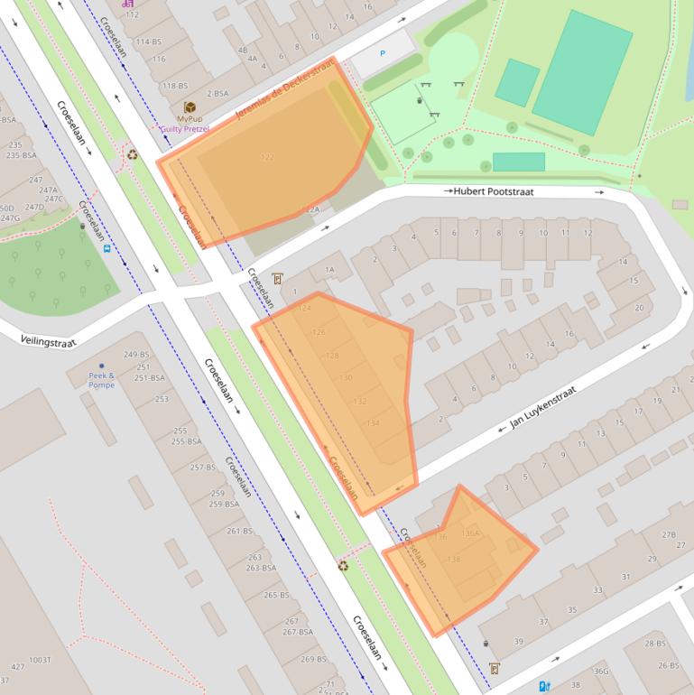 Kaart van postcodegebied 3521CE.