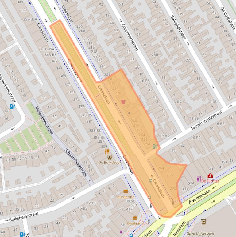 Kaart van postcodegebied 3521CL.