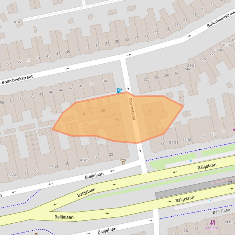 Kaart van postcodegebied 3521CW.