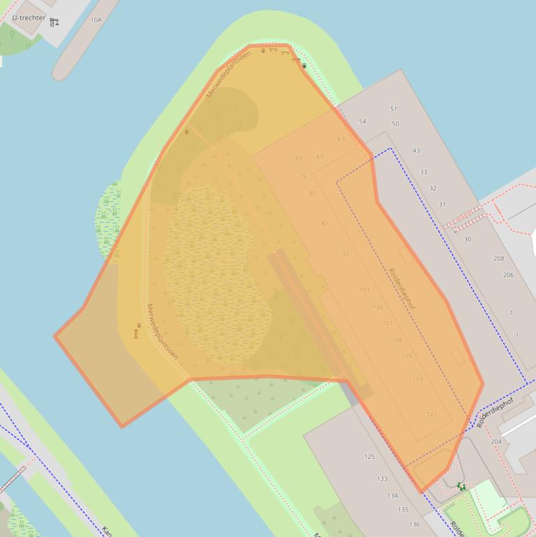 Kaart van postcodegebied 3521DB.