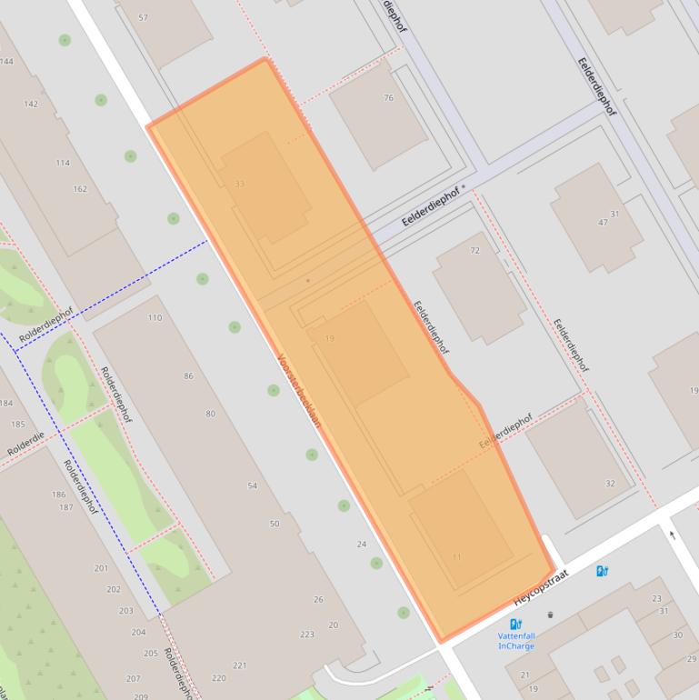 Kaart van postcodegebied 3521DH.