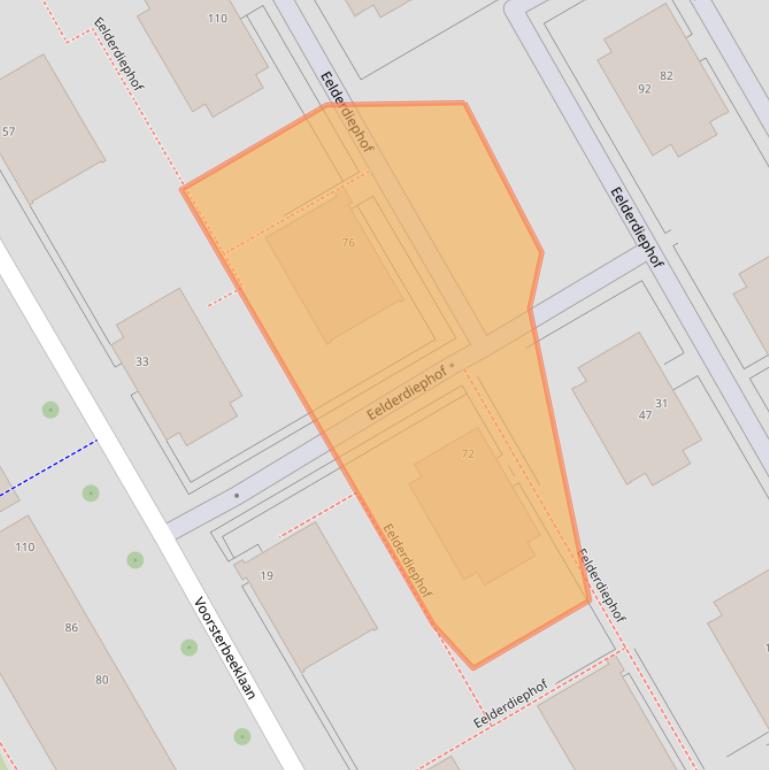 Kaart van postcodegebied 3521DL.