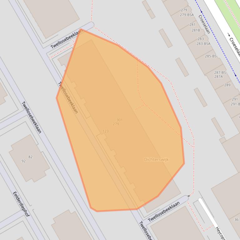 Kaart van postcodegebied 3521DR.