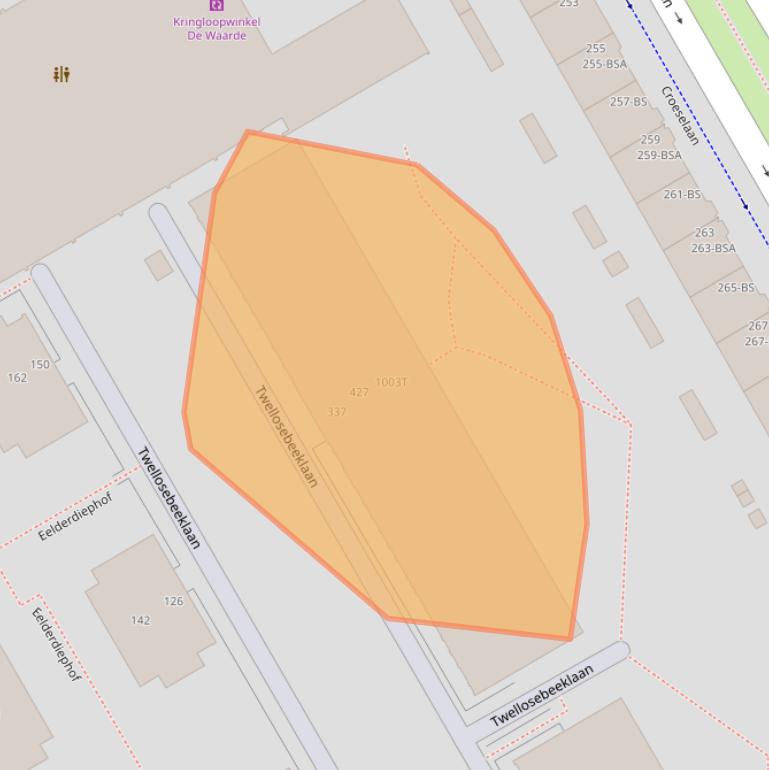 Kaart van postcodegebied 3521DS.