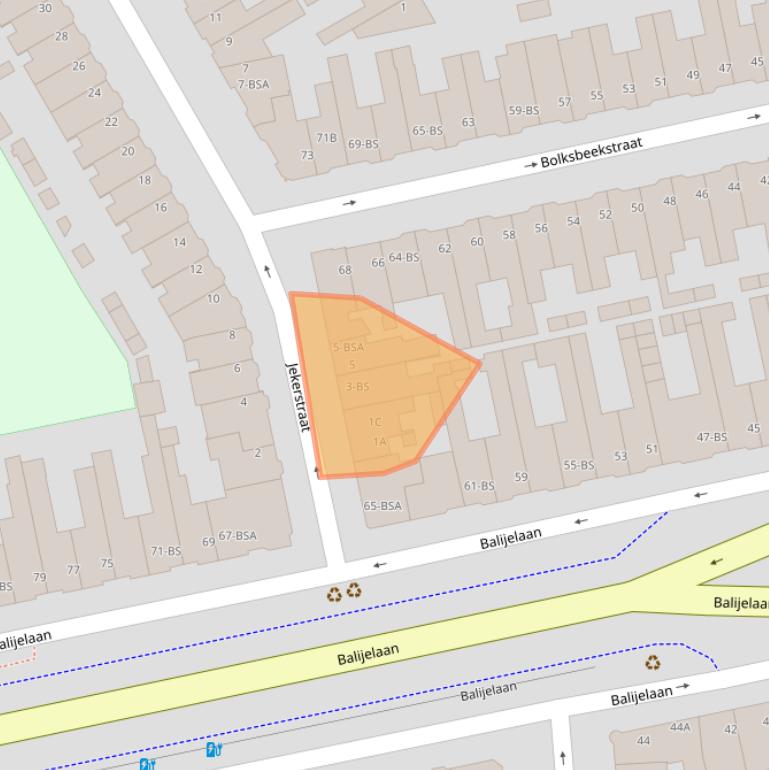 Kaart van postcodegebied 3521EA.
