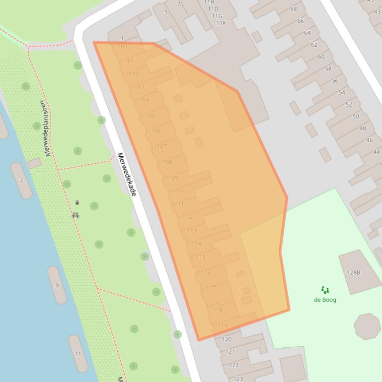 Kaart van postcodegebied 3521EP.