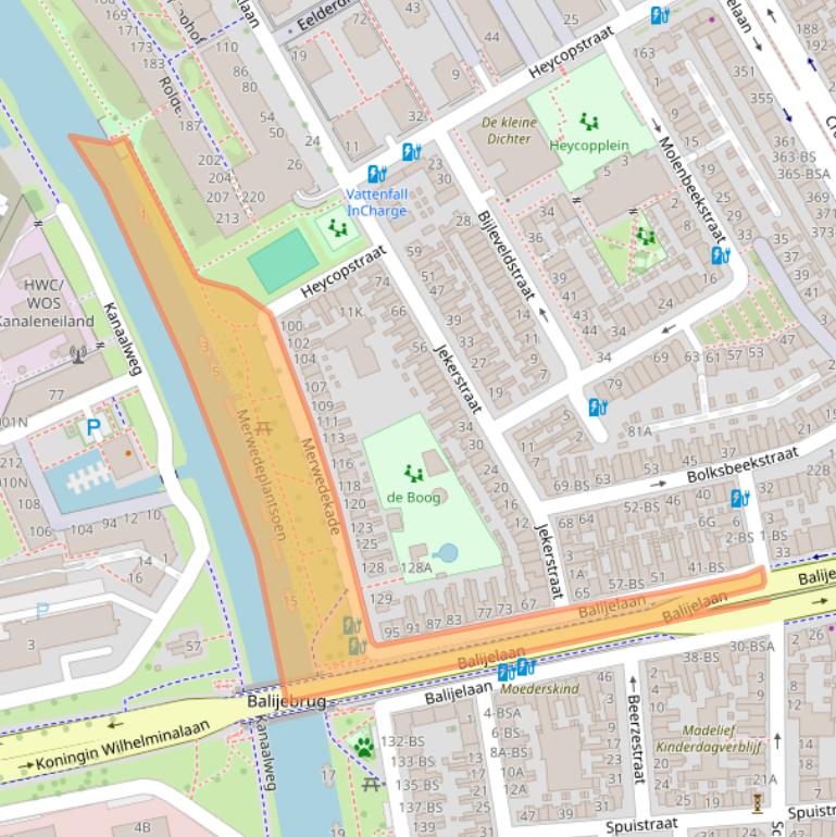 Kaart van postcodegebied 3521ES.