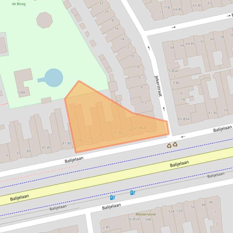 Kaart van postcodegebied 3521GN.