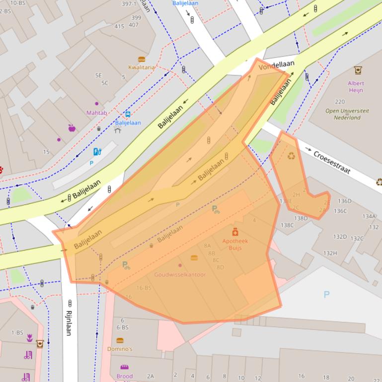 Kaart van postcodegebied 3521GR.