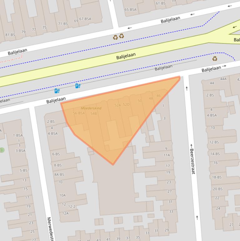 Kaart van postcodegebied 3521GV.