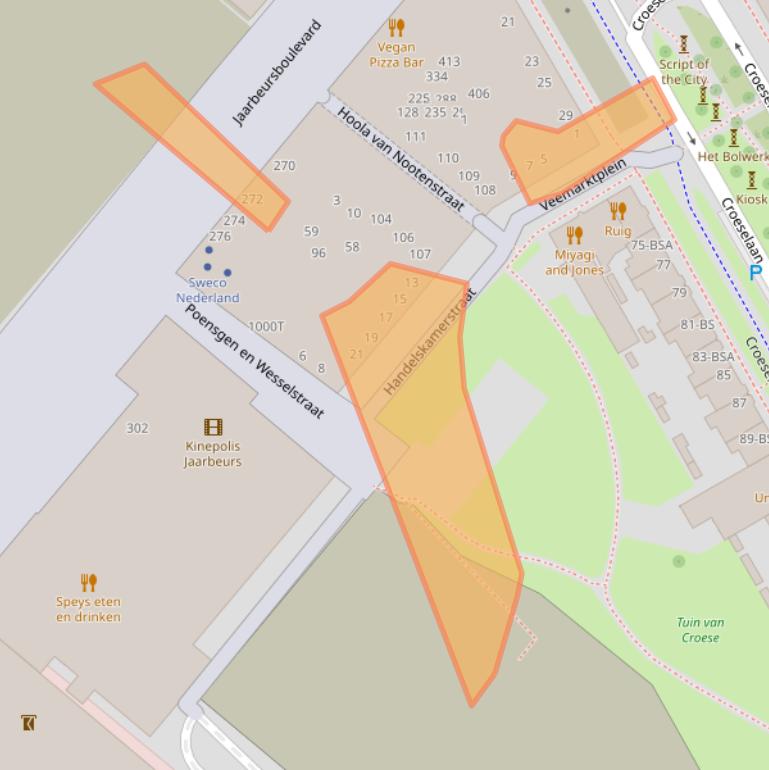 Kaart van postcodegebied 3521HD.