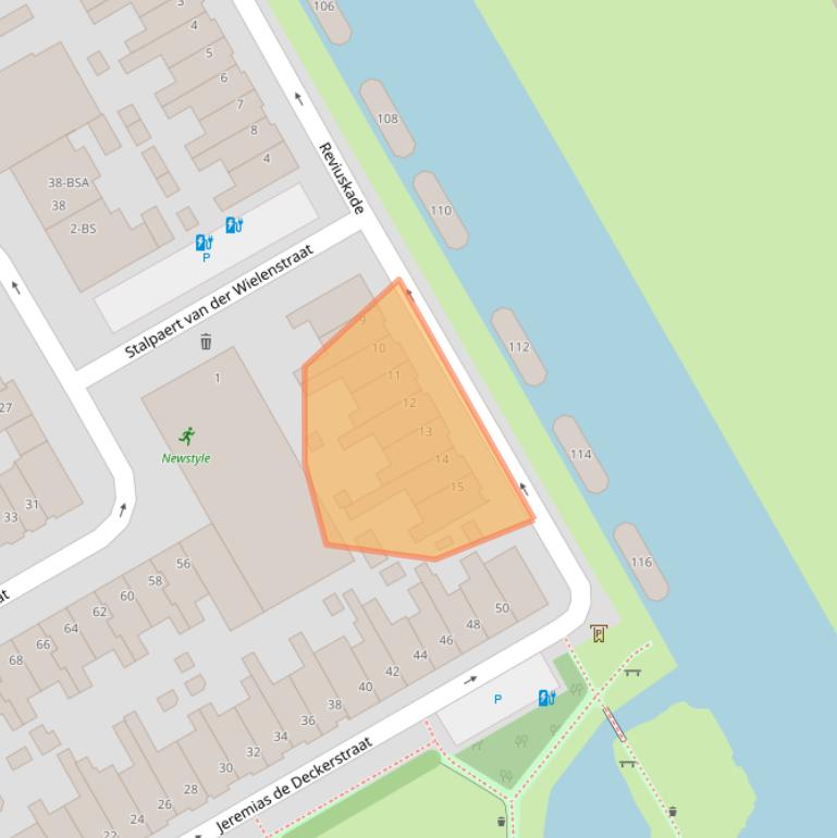 Kaart van postcodegebied 3521TD.