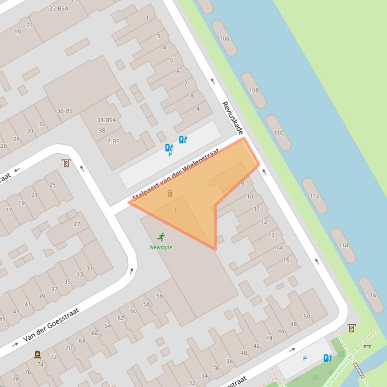 Kaart van postcodegebied 3521TG.