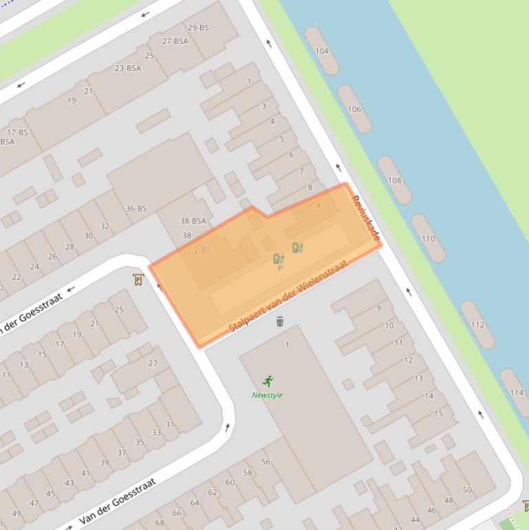 Kaart van postcodegebied 3521TH.