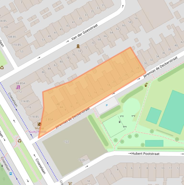 Kaart van postcodegebied 3521TN.