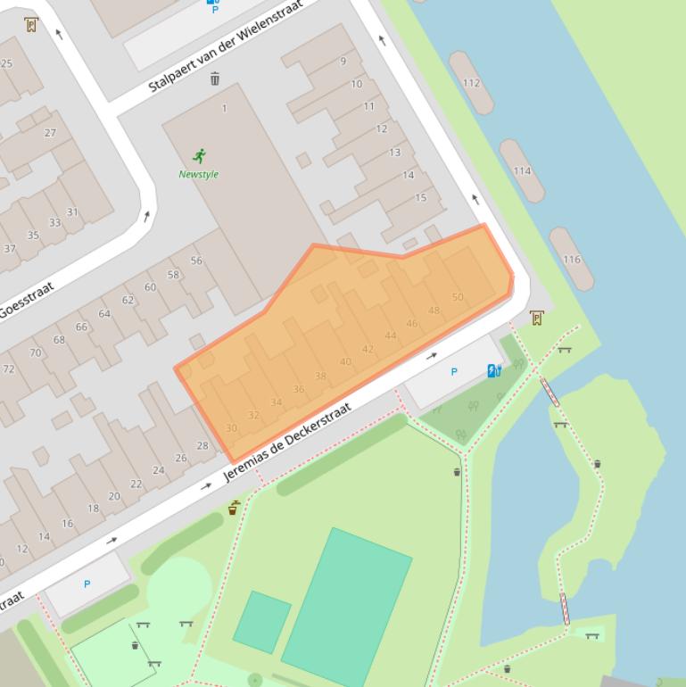 Kaart van postcodegebied 3521TP.