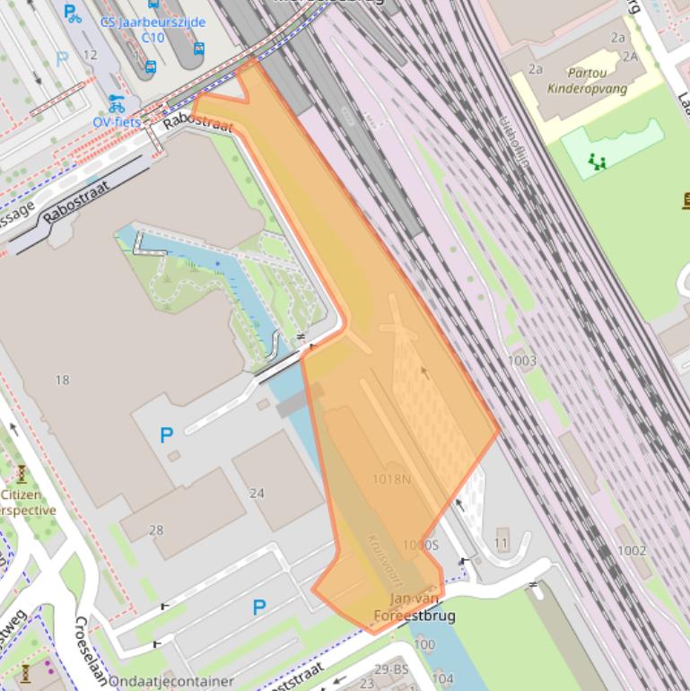 Kaart van postcodegebied 3521TX.