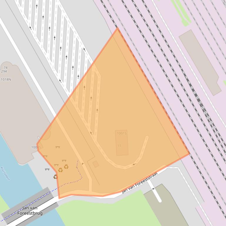 Kaart van postcodegebied 3521TZ.