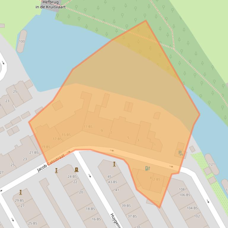 Kaart van postcodegebied 3521VD.