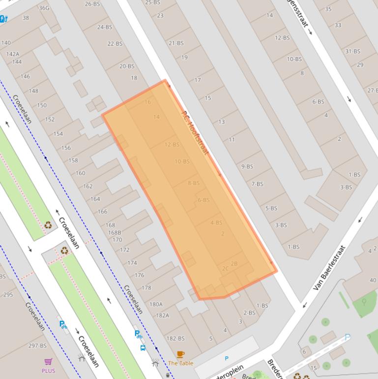 Kaart van postcodegebied 3521VJ.