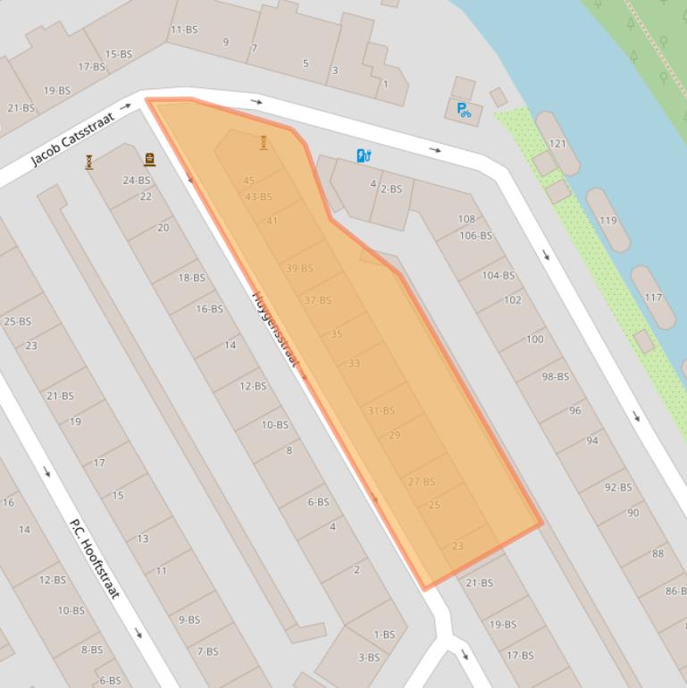 Kaart van postcodegebied 3521VM.