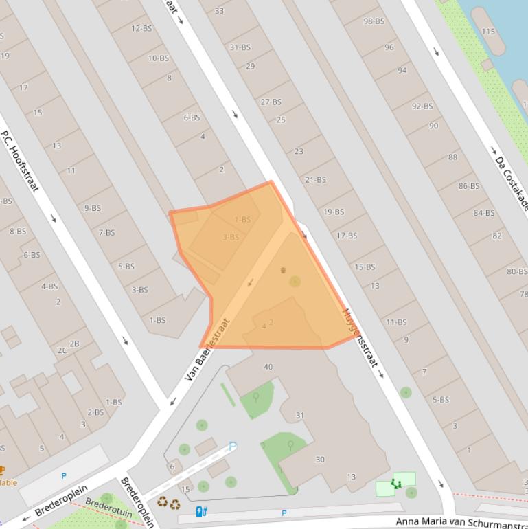 Kaart van postcodegebied 3521VP.