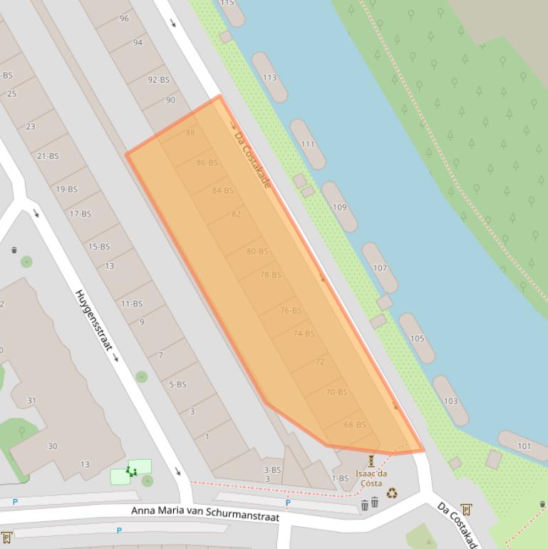 Kaart van postcodegebied 3521VW.
